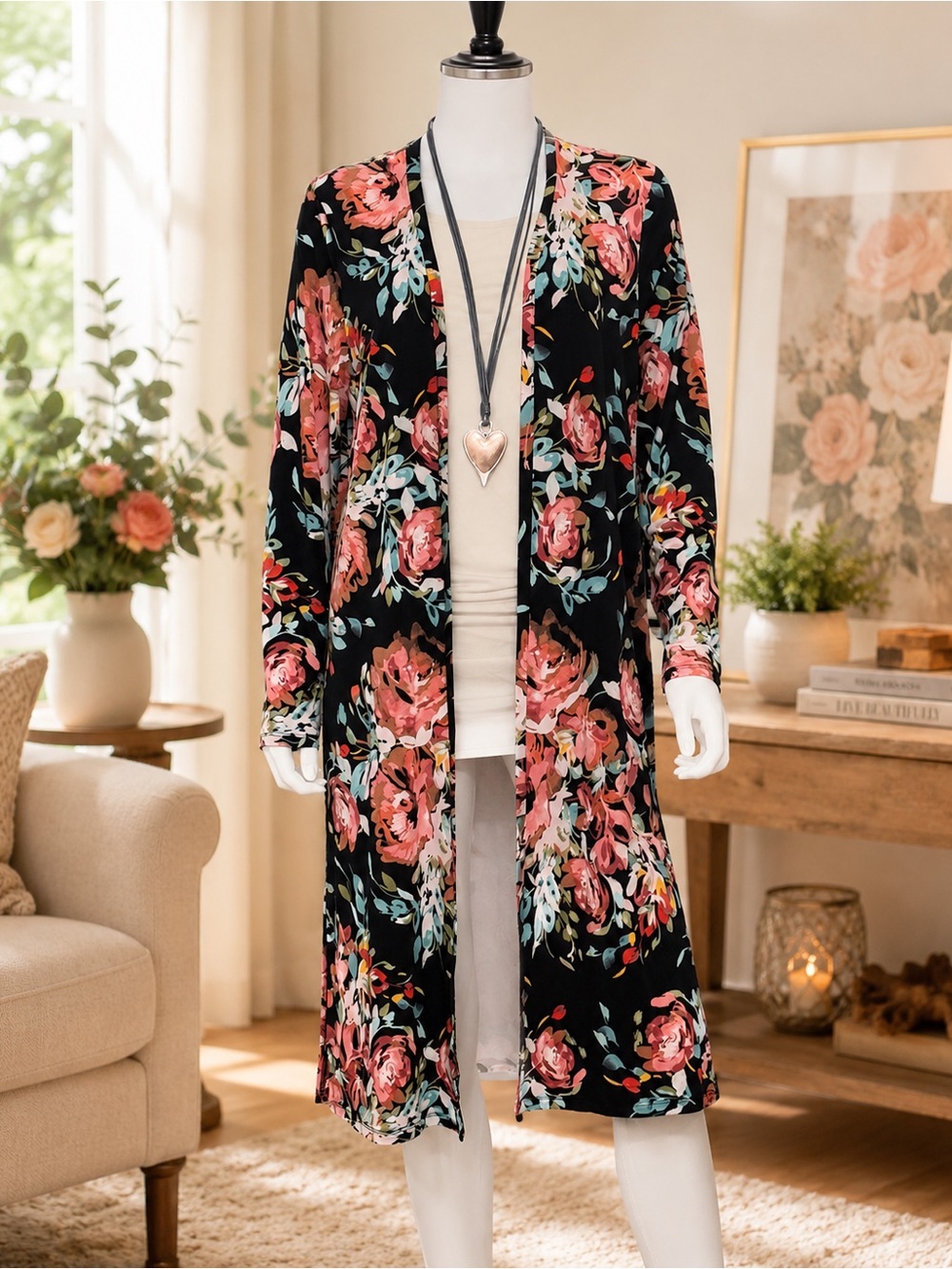 𝙏𝙤𝙧𝙧𝙞𝙙 Cardigan Floral Long Size O